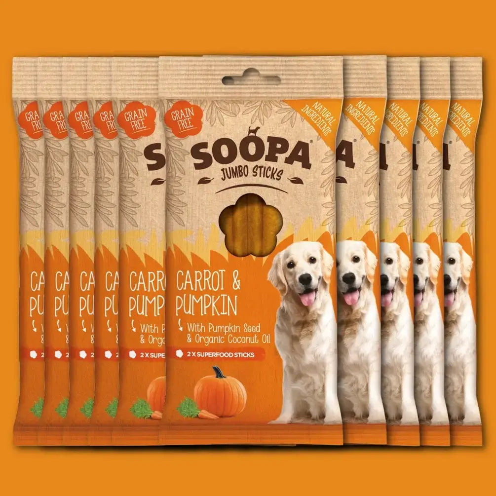 Soopa Carrot & Pumpkin Jumbo Dog Dental Sticks