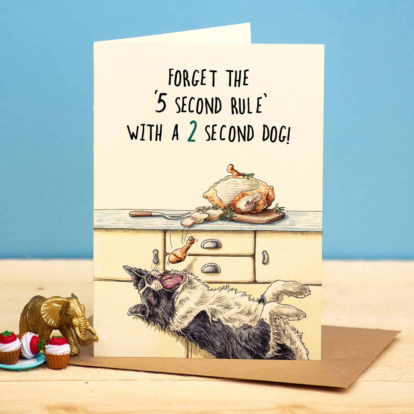 Bewilderbeest - Five Second Rule Card - Dog Card - Funny Card