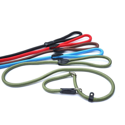 Miro & Makauri  "REGULAR GRIP"  - Slip Dog Lead with Figure: Black 13mm x 120cm