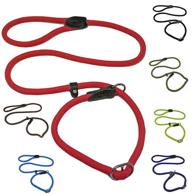 Miro & Makauri  "REGULAR GRIP"  - Slip Dog Lead with Figure: Black 13mm x 120cm