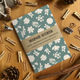 Green Floral Handmade A6 Size Notebook