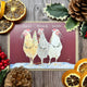 Three French Hens Christmas Eco Friendly Art Card funny