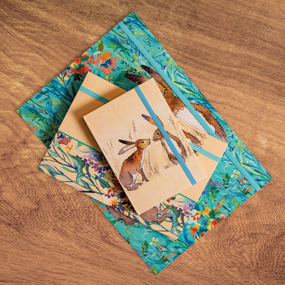 A6 Notebook - Kissing Hares
