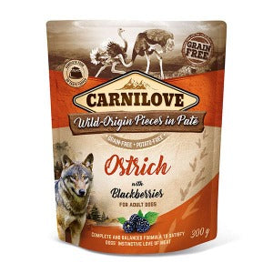 Carnilove Ostrich with Blackberries (Wet Pouch) 300g