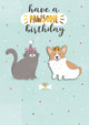 Yours Truly Cat & Dog Card