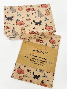 Party Cats Recycled Kraft Wrapping Paper Gift Wrap