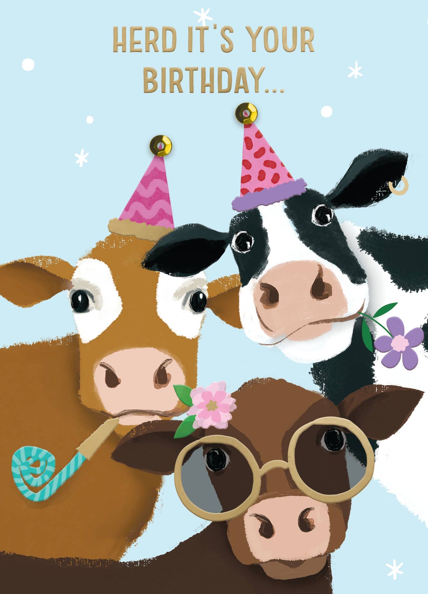 Yours Truly - Party Cows Card