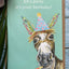 Let's party it your birthday! Donkey Eco Card Funny Colour