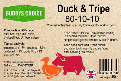 Buddys Choice Duck and Beef 80/10/10 454g