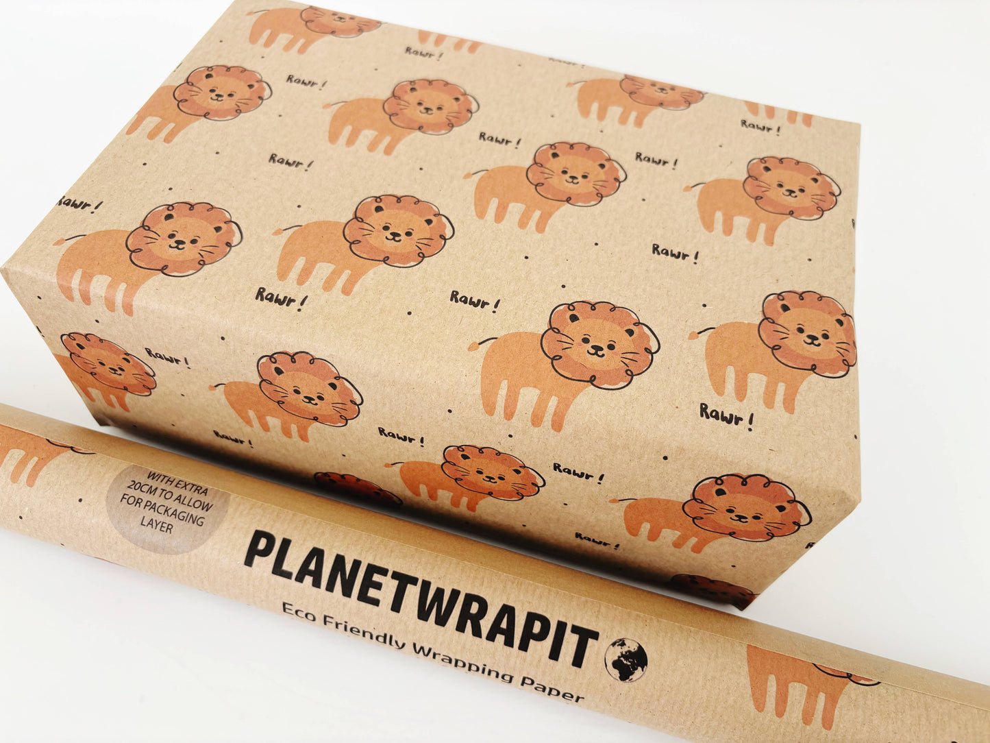 Lion Recycled Kraft Wrapping Paper Gift Wrap