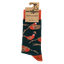 Sock with pheasant design on a white background, featuring a 'sectopus' brand label.