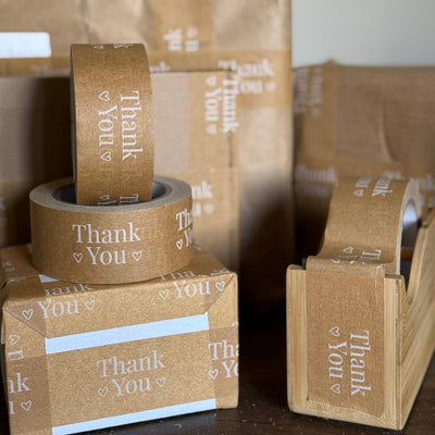 Cascayde - Thank You Small Business Packaging Paper Tape 48mm