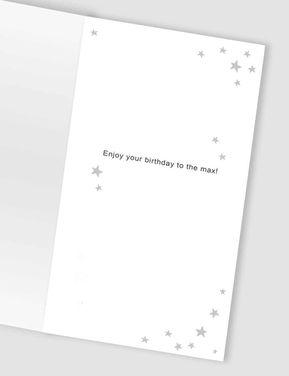 Yours Truly Happy Birthday Star Card - Champagne