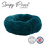 Super Soft Plush Donut Dog Bed TEAL  ( S or M)