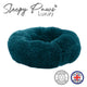 Super Soft Plush Donut Dog Bed TEAL  ( S or M)