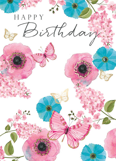 Yours Truly - Flowers & Butterflies Card