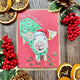 Pig in a blanket Christmas Eco Friendly Art Card cute blank