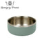 Double Wall Stainless Steel Bowl Sage Green