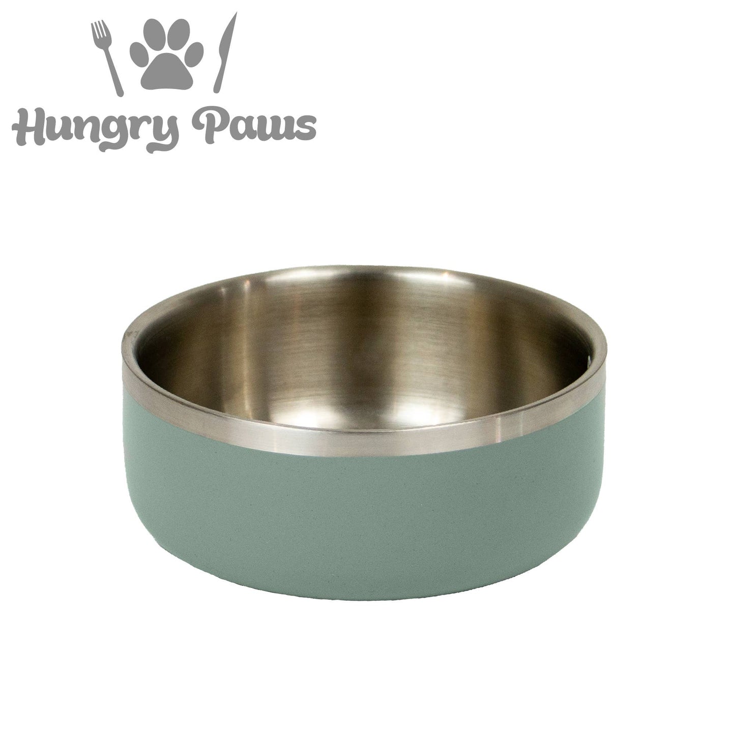 Double Wall Stainless Steel Bowl Sage Green