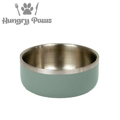 Double Wall Stainless Steel Bowl Sage Green