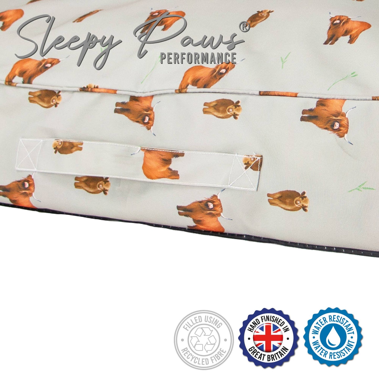 Ancol Pet Products Ltd - Limited Edition Highland Cow Mattress 100 x 70 cm