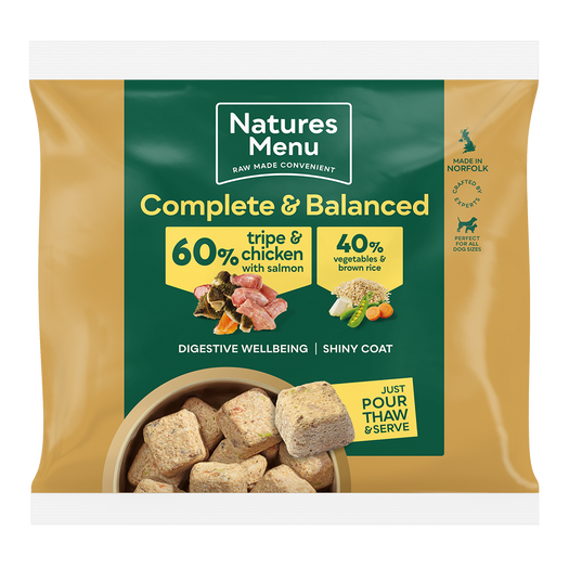 Natures Menu Frozen Nuggets Tripe And Chicken with Salmon