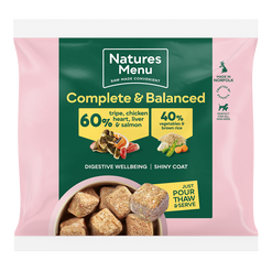 Natures Menu 60% Tripe, chicken, heart, liver and salmon