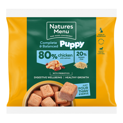 Natures Menu Puppy 80% Chicken with Salmon Nuggets