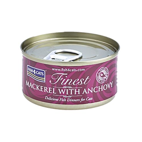 Fish4Cats Finest Mackerel With Anchovy 70g