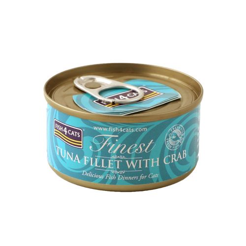 Fish4Cats Finest Tuna Fillet With Crab 70g