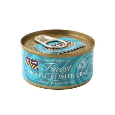 Fish4Cats Finest Tuna Fillet With Crab 70g