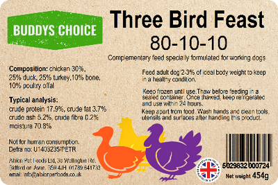 Buddys Choice 80/10/10 Three Bird Feast 454g