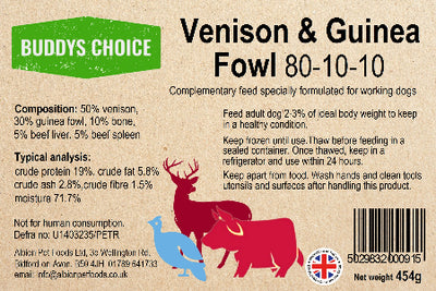 Buddys Choice Venison and Guinea Fowl 454g