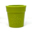 Flower Pot Durable Rubber Treat Dispenser & Enrichment: Green